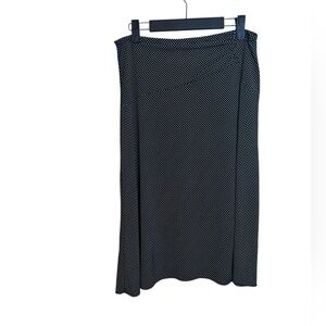Saint Tropez West Y2K Black and White Polka Dot Flowy  Skirt